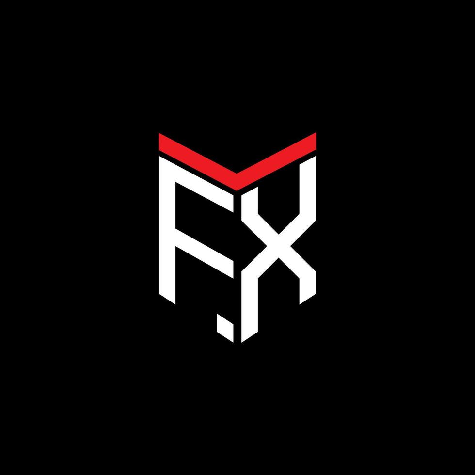 diseño creativo del logotipo de la letra fx con gráfico vectorial vector