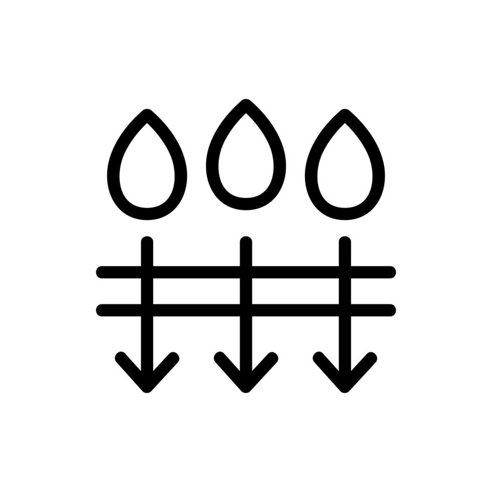 the penetration of moisture icon vector outline illustration