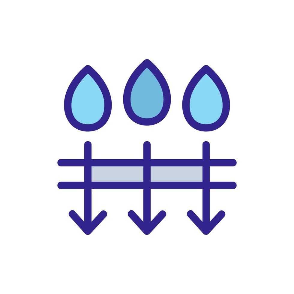 the penetration of moisture icon vector outline illustration