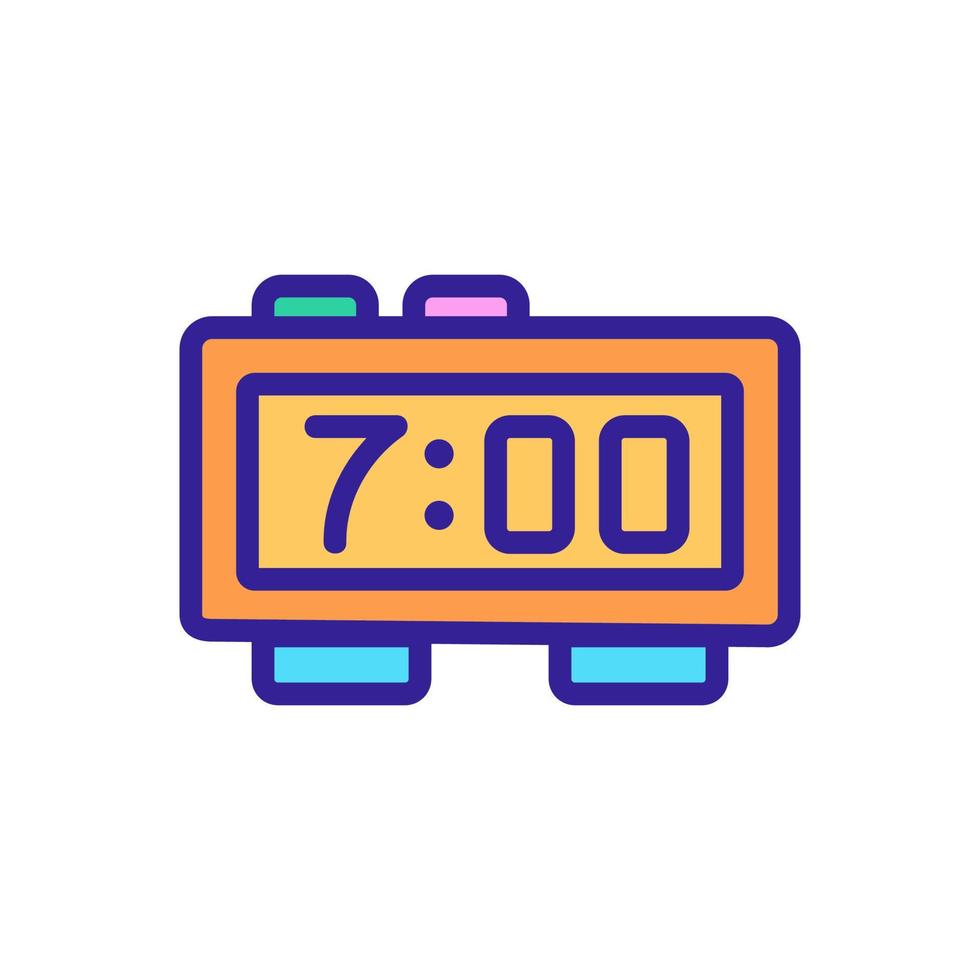 alarm clock icon vector. Isolated contour symbol illustration vector