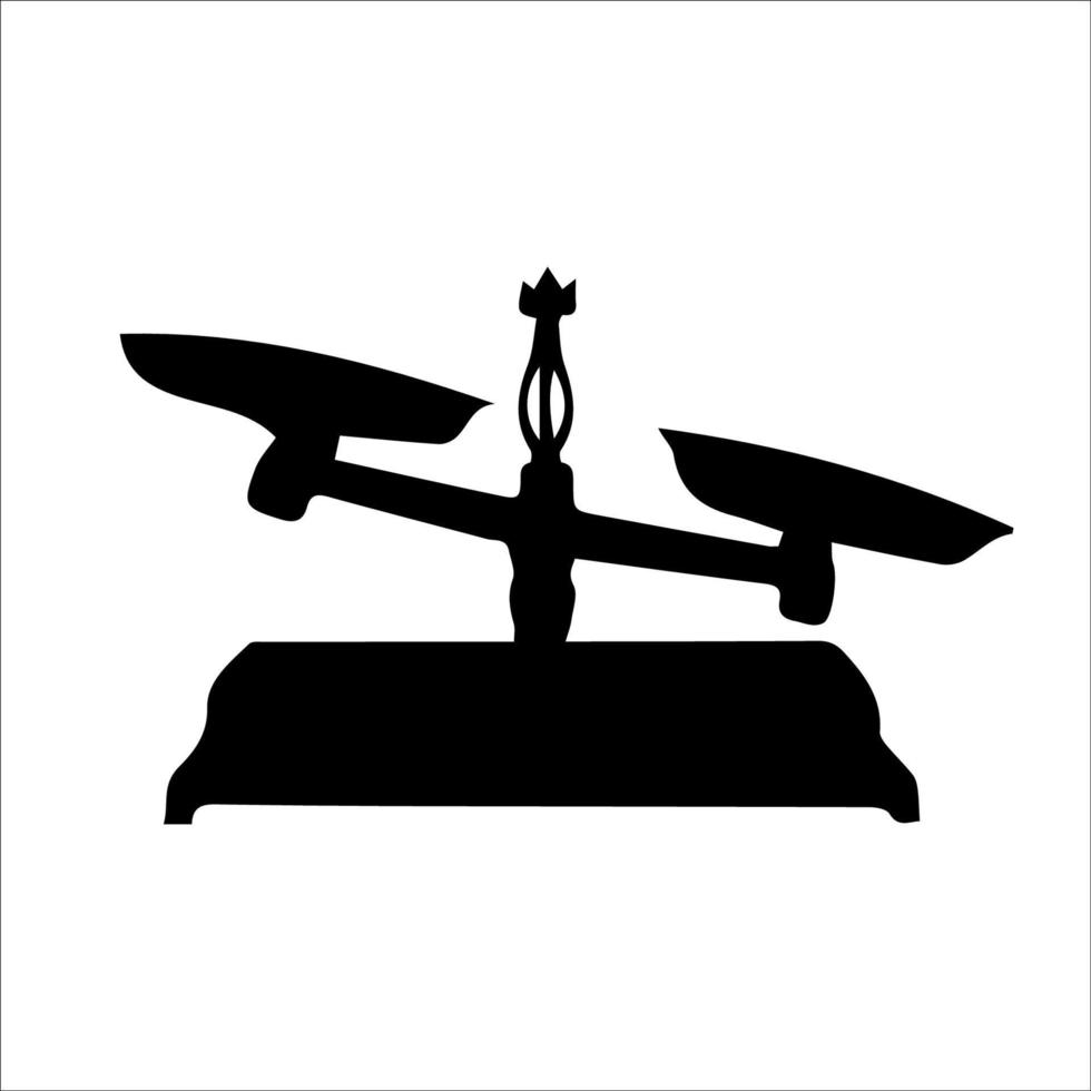 The Balance black silhouette Libra zodiak vector illustration