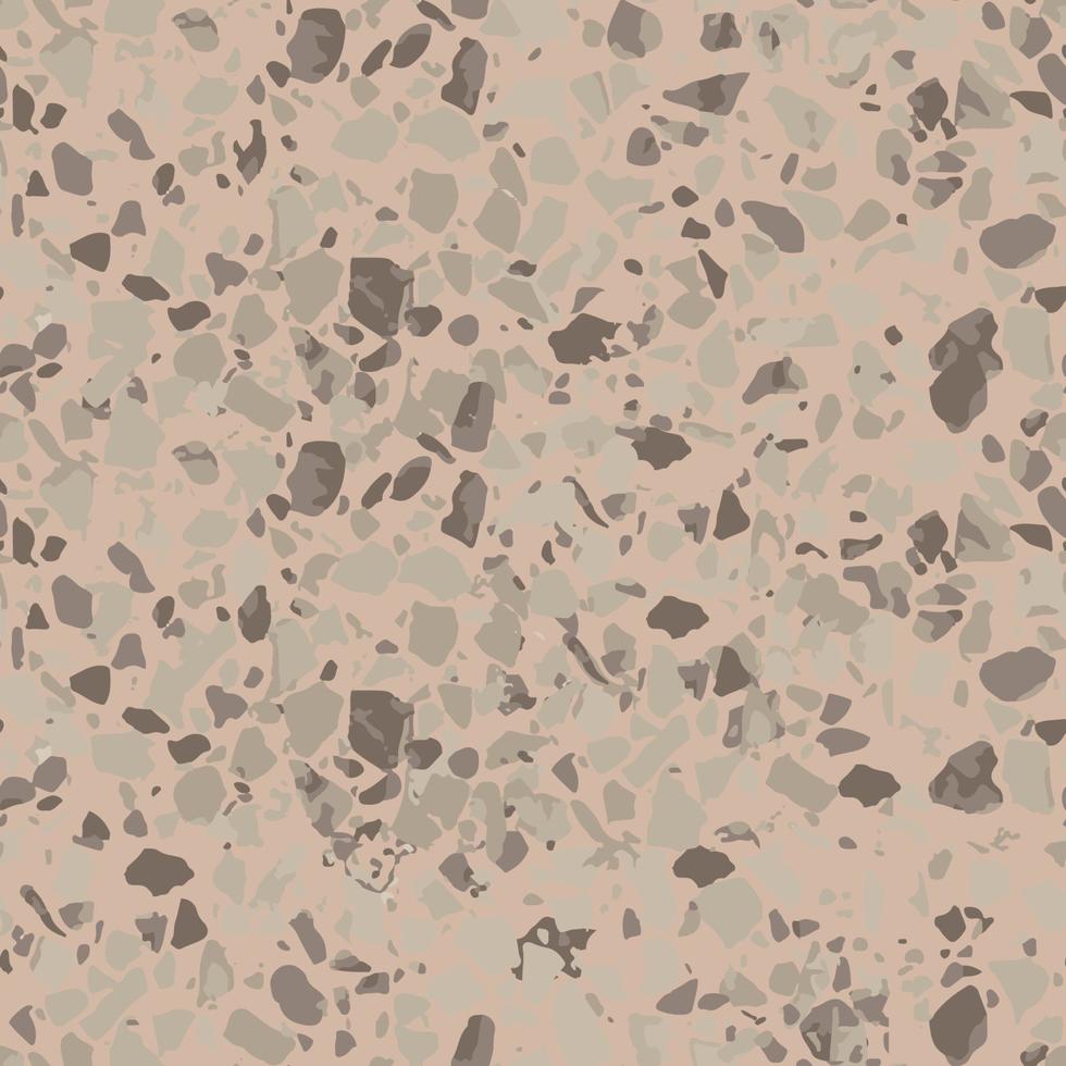 Brown colors abstract noise grain seamless pattern stone terazzo tile thin slab imitation, background template illustration vector