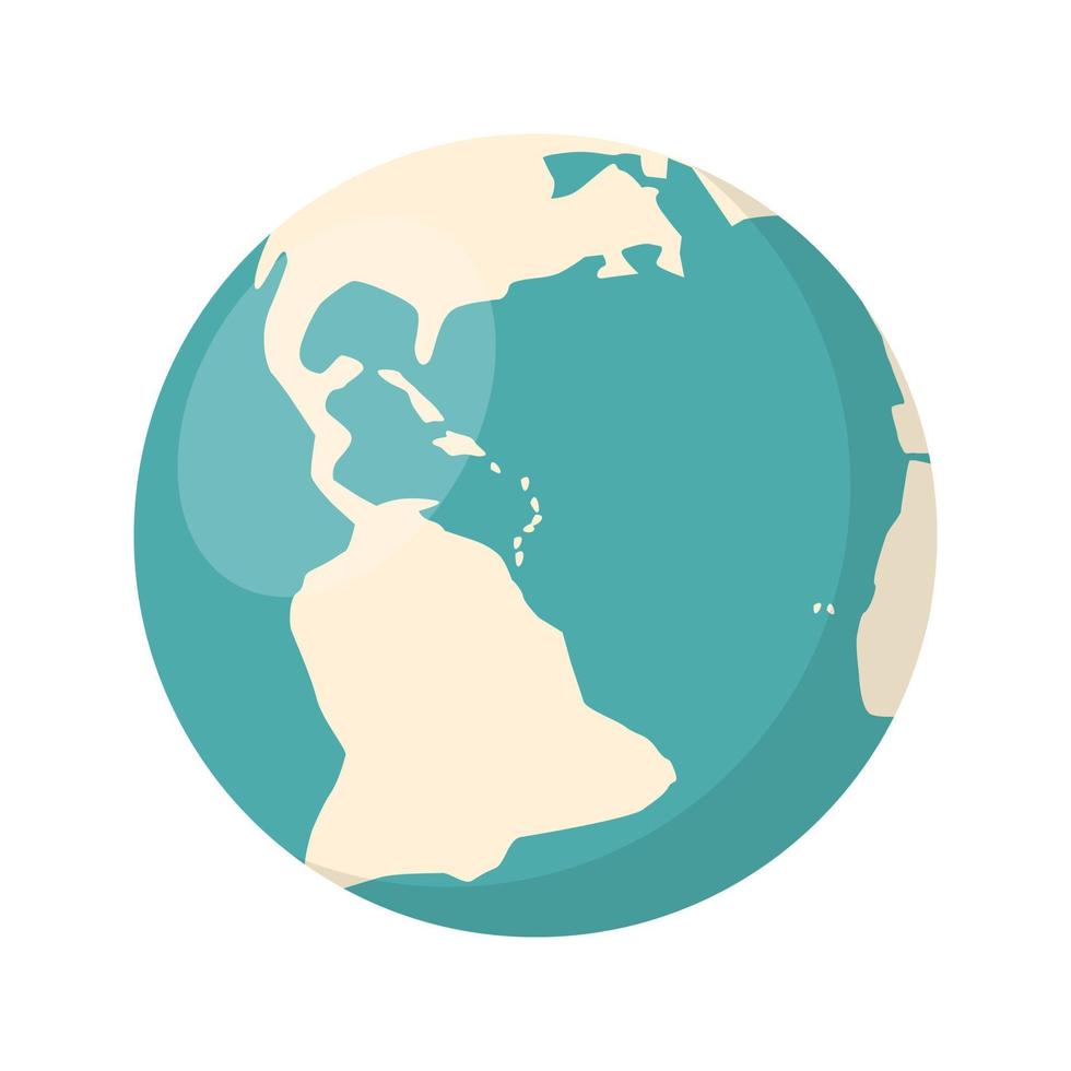 Modern simple earth, great design for any purposes. Isolated network vector illustration. Planet earth. World map. Africa