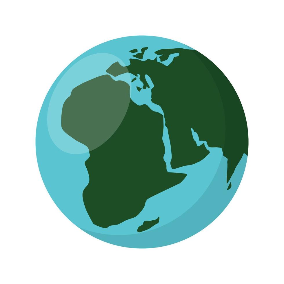 Modern simple earth, great design for any purposes. Isolated network vector illustration. Planet earth. World map. Africa, Europe, Asia