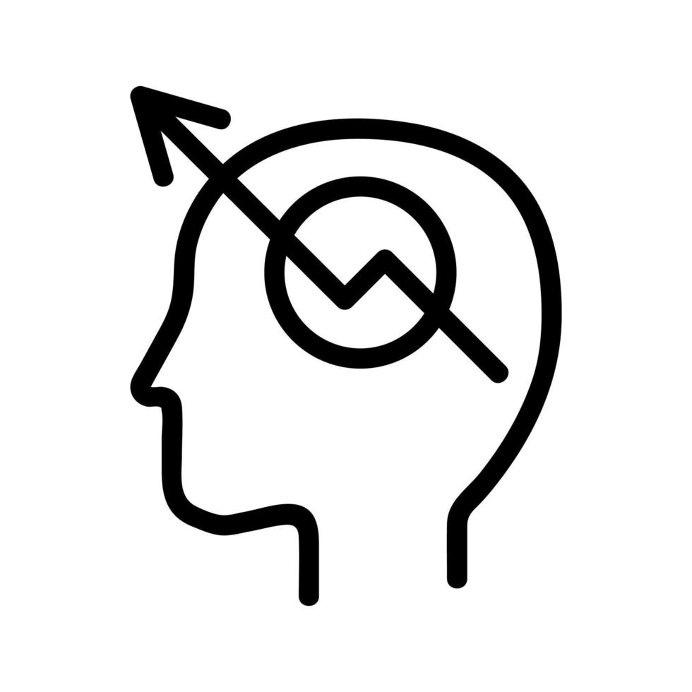 mathematical mindset icon vector. Isolated contour symbol illustration vector