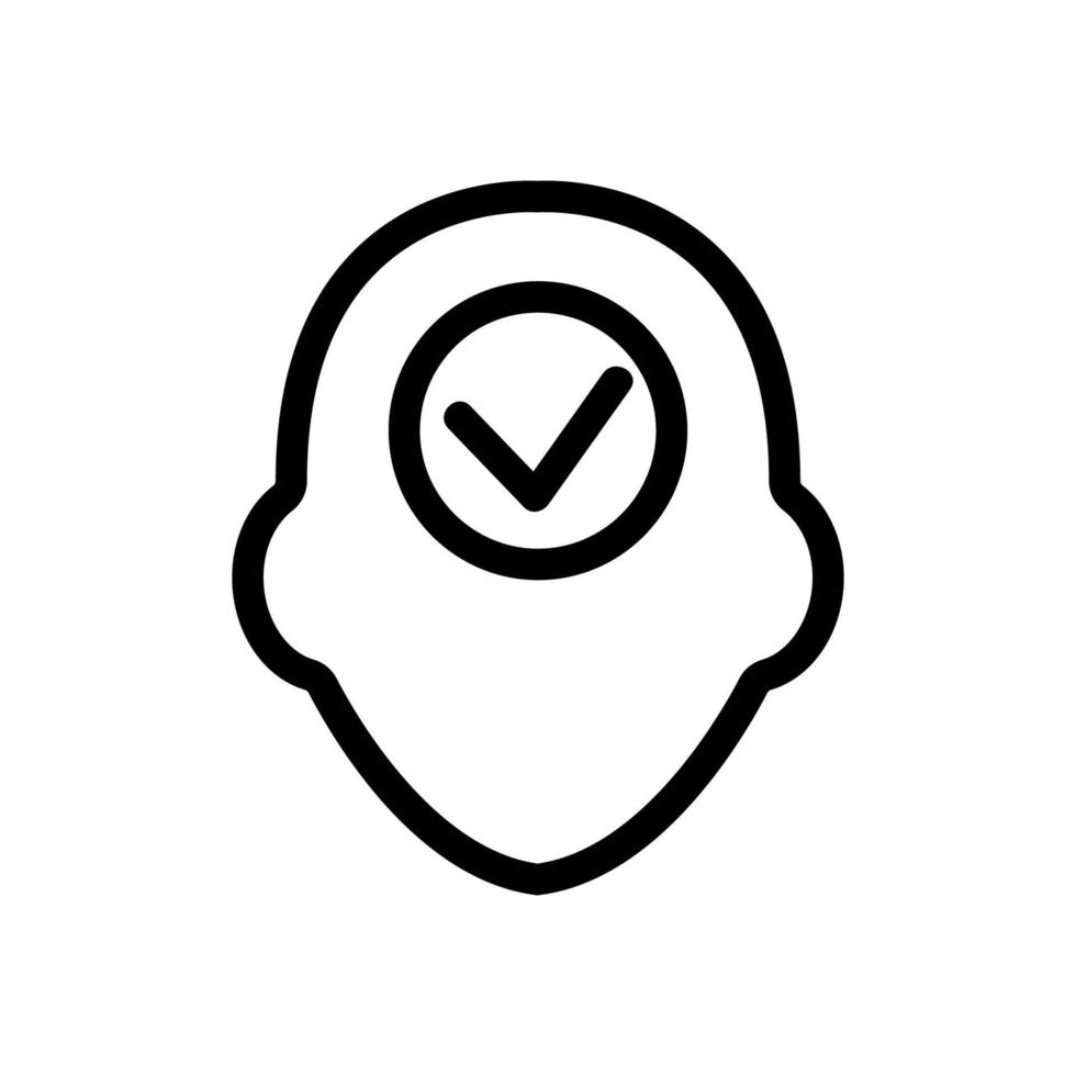artistic-shaped mindset icon vector. Isolated contour symbol illustration vector