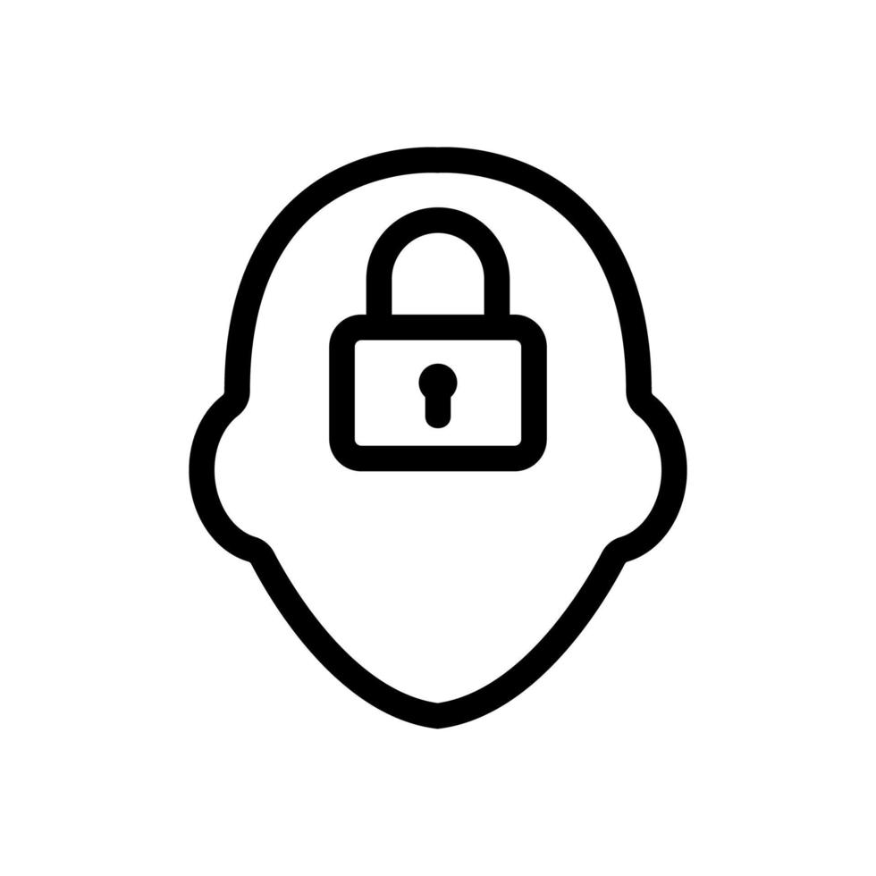 Mindset icon vector. Isolated contour symbol illustration vector