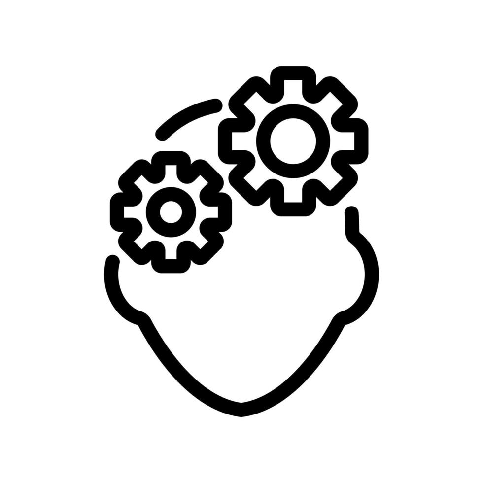 mathematical mindset icon vector. Isolated contour symbol illustration vector