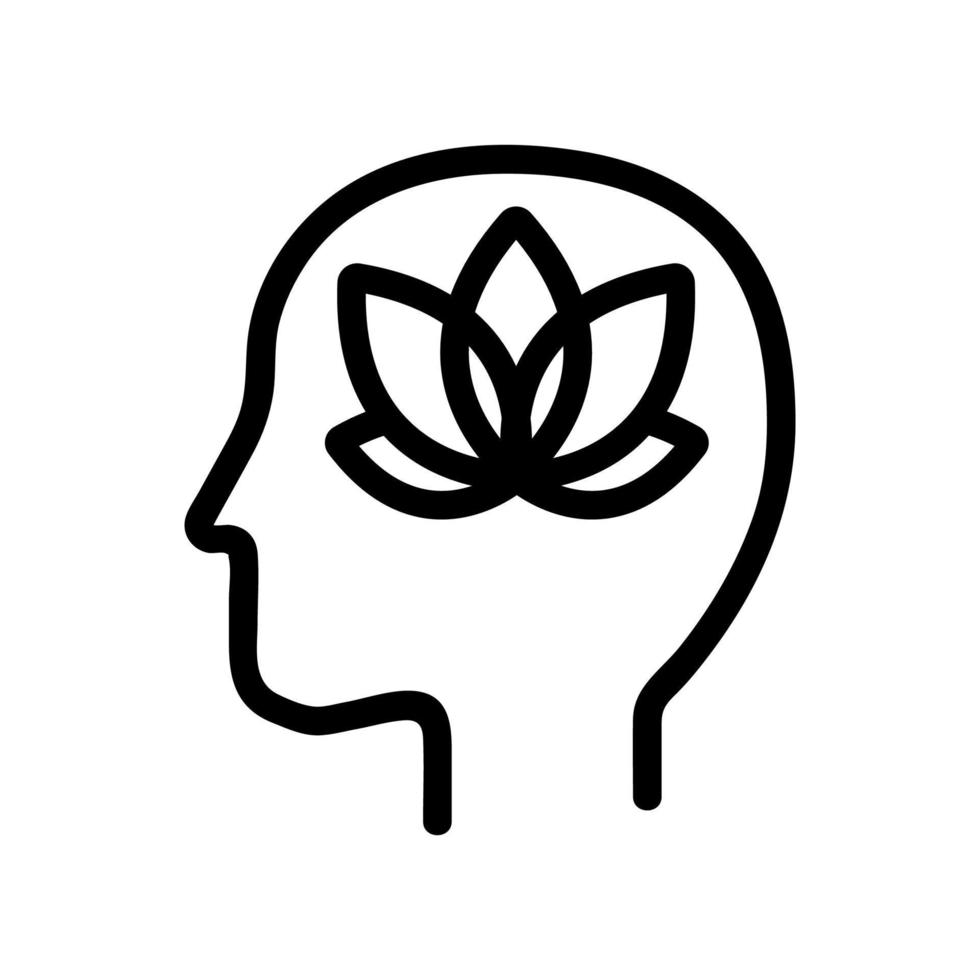 artistic-shaped mindset icon vector. Isolated contour symbol illustration vector