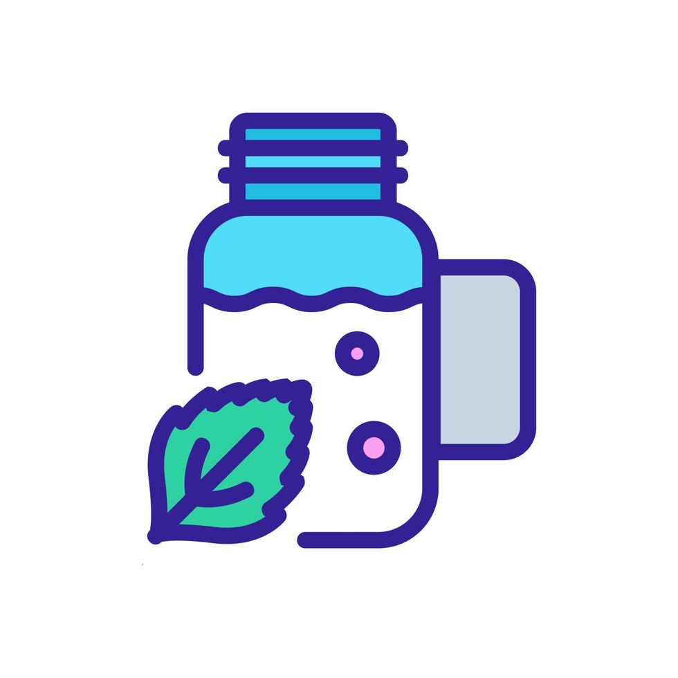 peppermint extract in bottle icon vector outline illustration