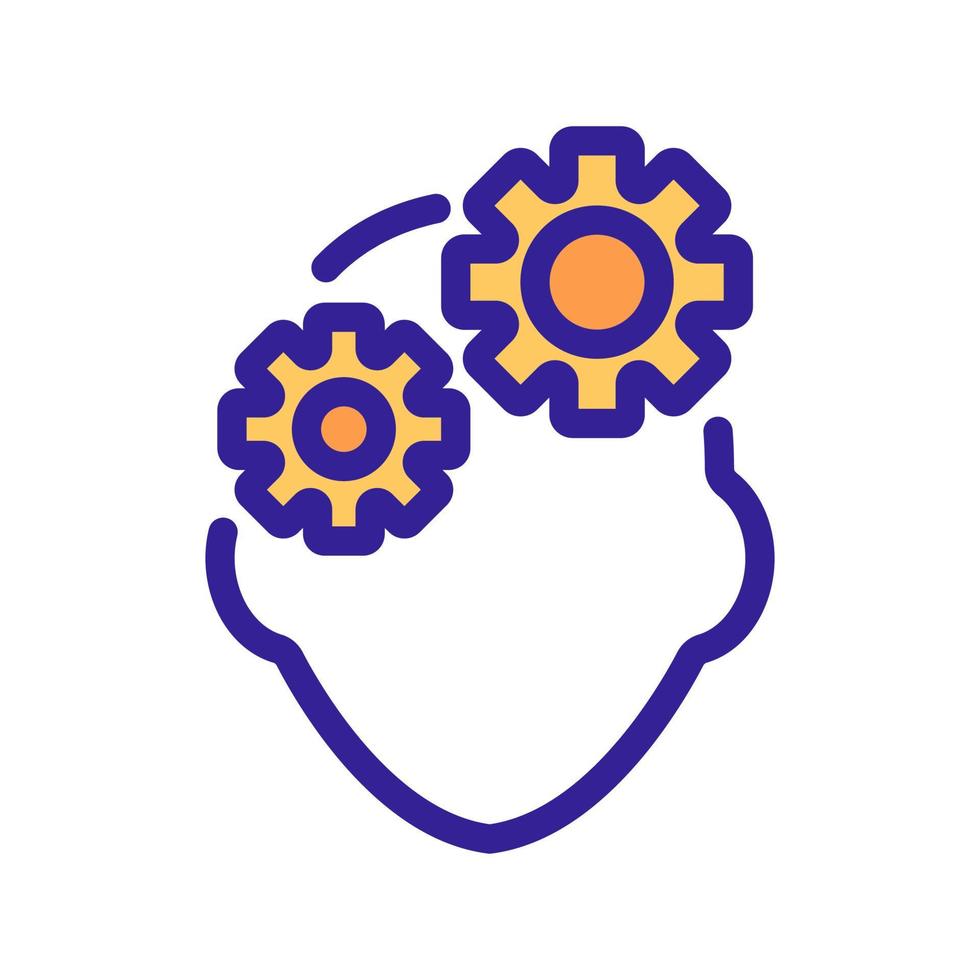 mathematical mindset icon vector. Isolated contour symbol illustration vector
