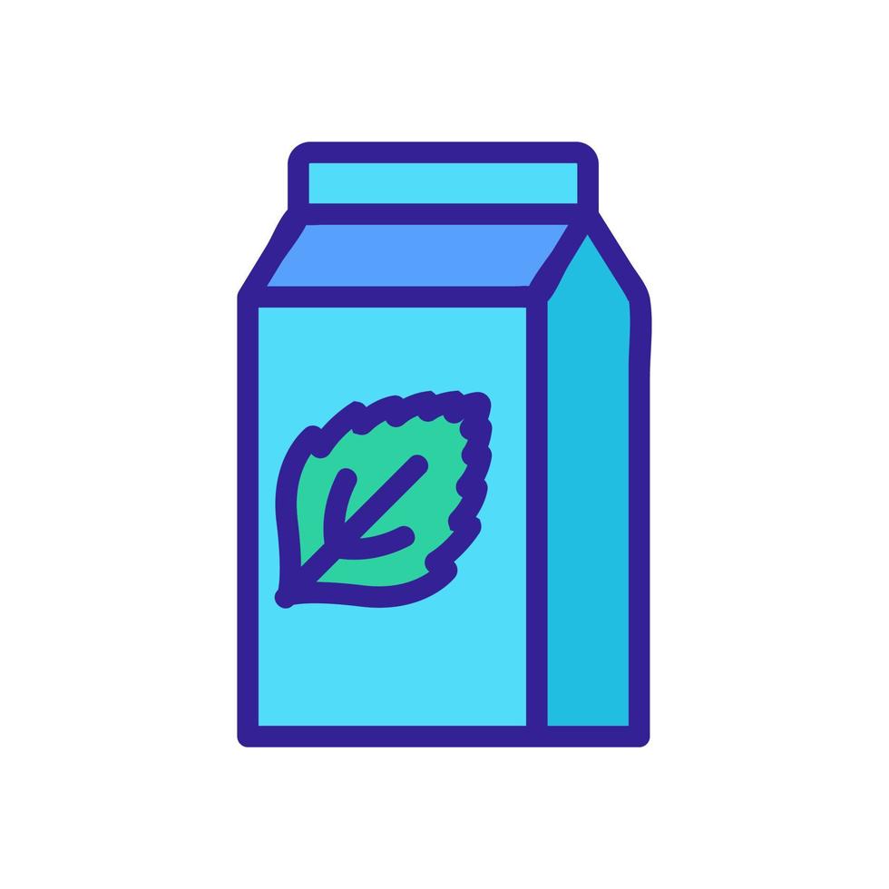 ilustración de contorno de vector de icono de yogur de menta envasado refrescante