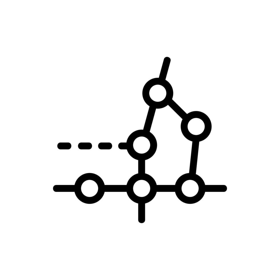 ilustración de contorno de vector de icono de líneas de mapa de metro