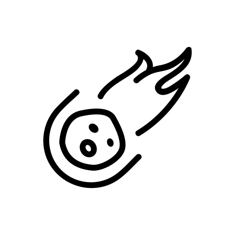 meteorite icon vector. Isolated contour symbol illustration vector