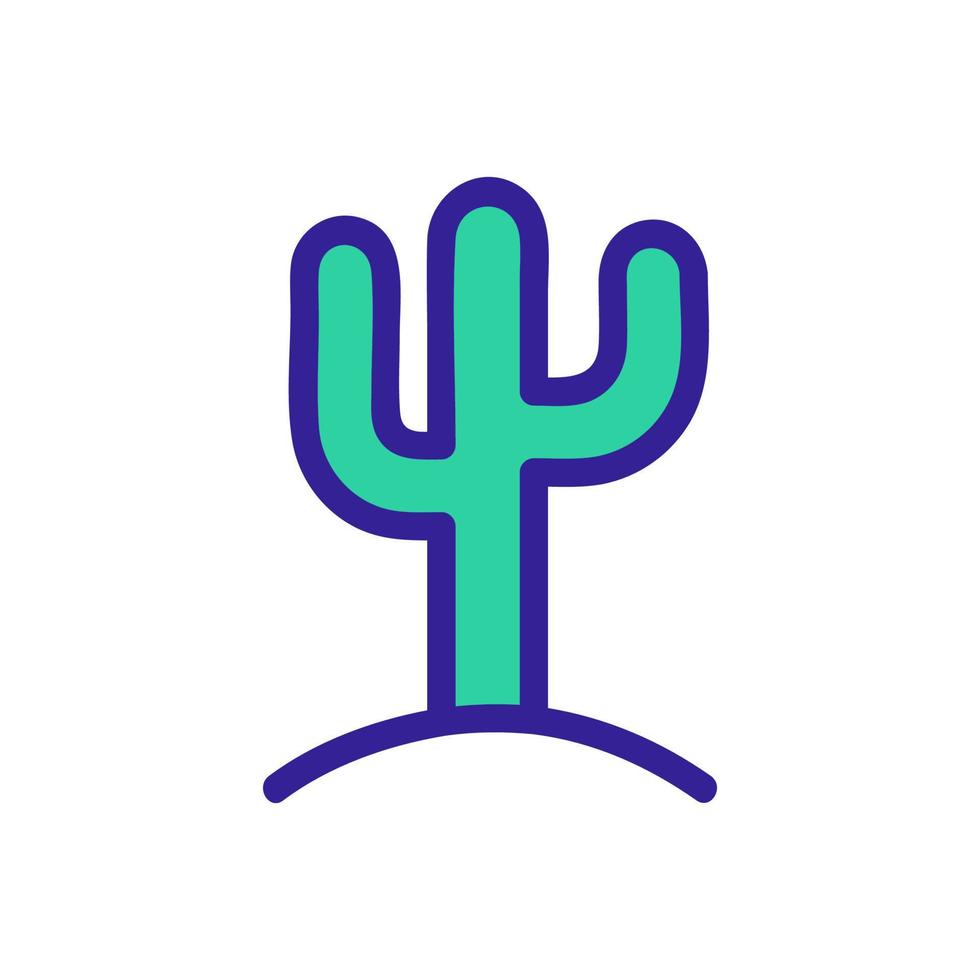 Cactus icon vector. Isolated contour symbol illustration vector