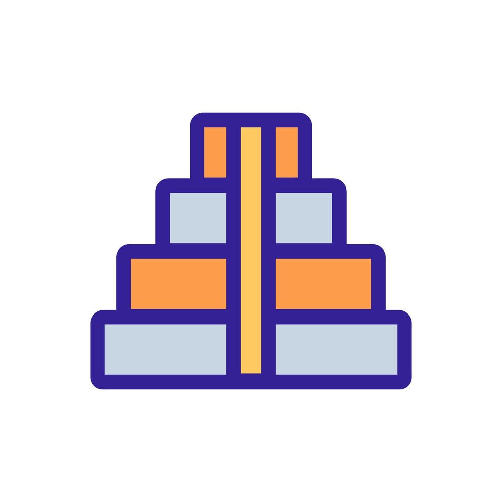 Pyramid icon vector. Isolated contour symbol illustration vector