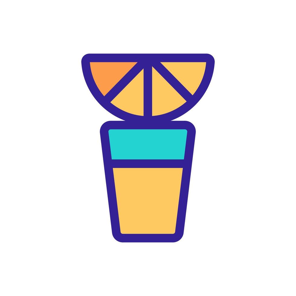 tequila lemon vector icon. Isolated contour symbol illustration