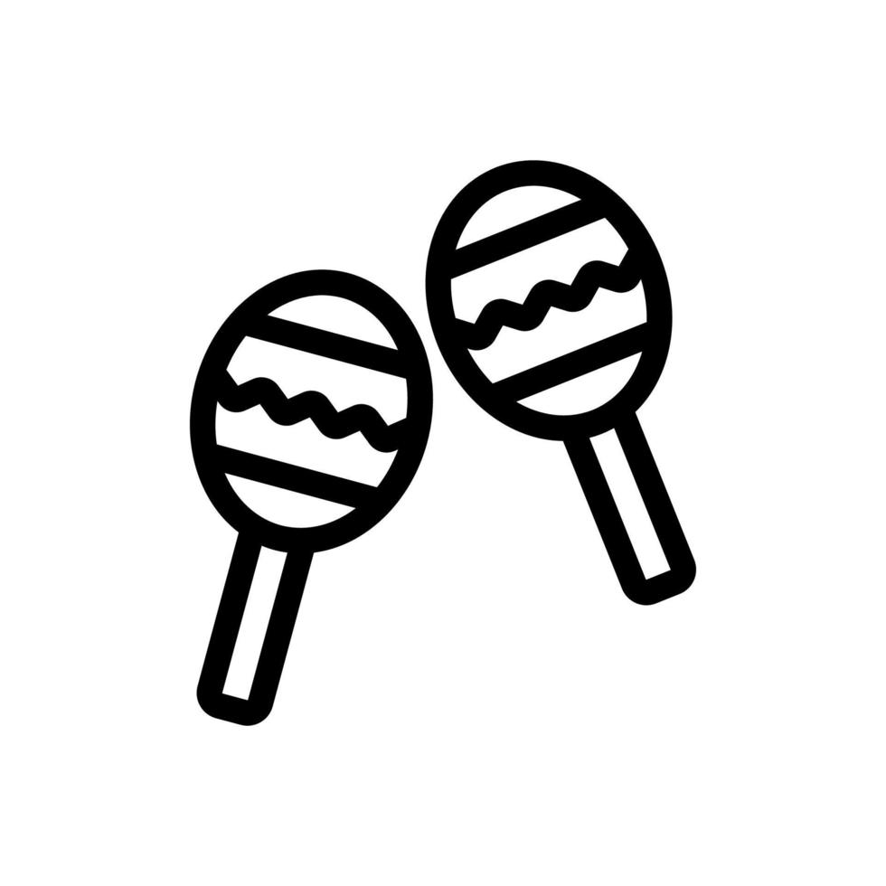 Maracas icon vector. Isolated contour symbol illustration vector