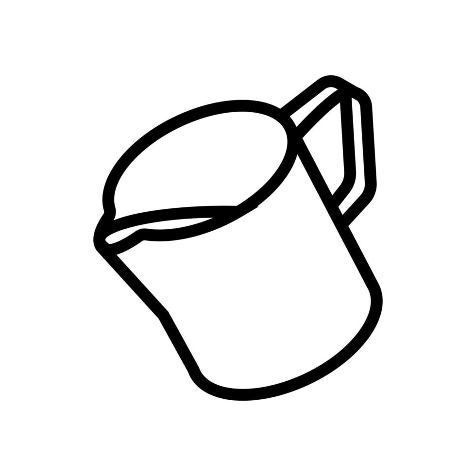 ilustración de contorno de vector de icono de jarra de jarra de metal especial