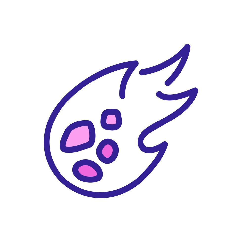 Space meteorite icon vector. Isolated contour symbol illustration vector