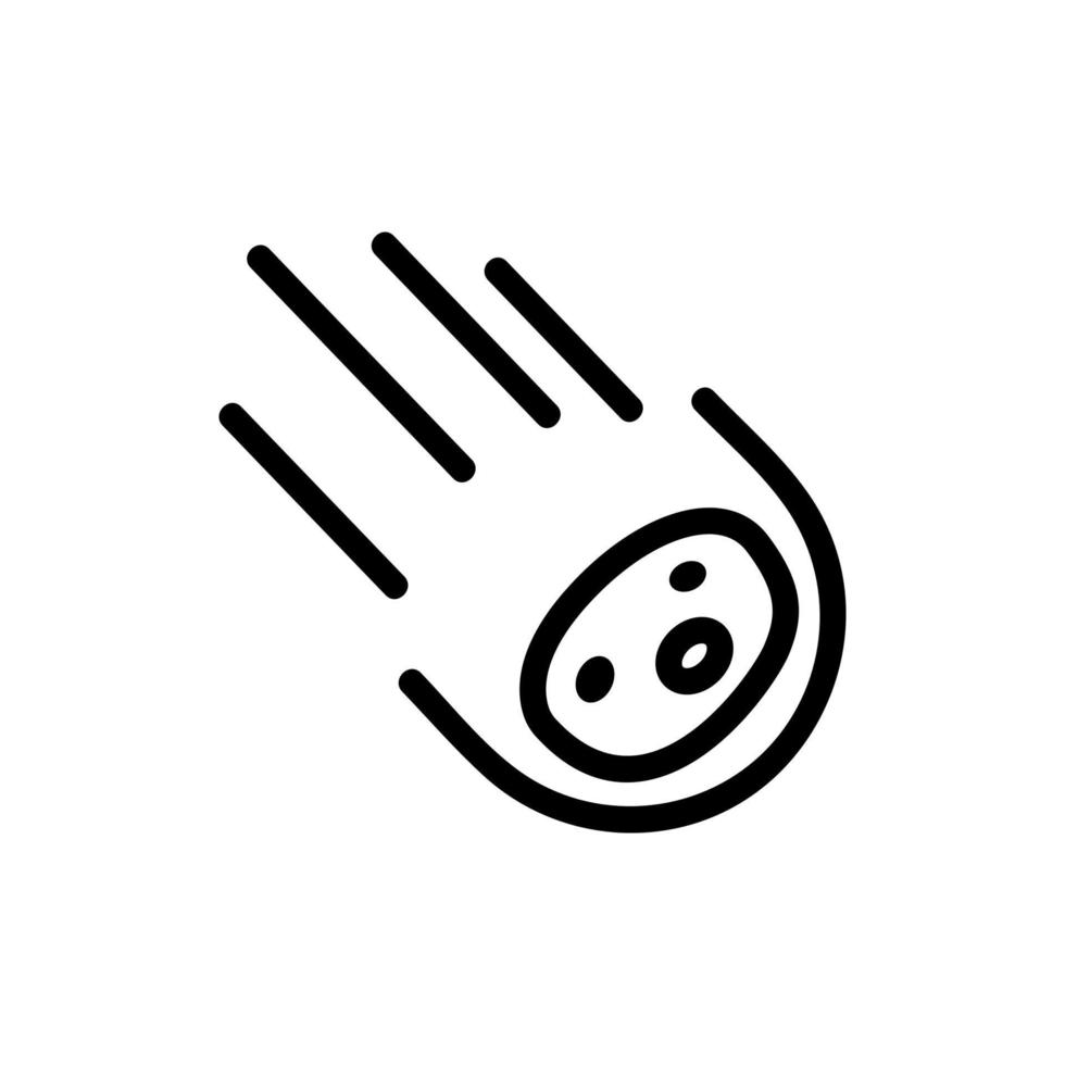 Space meteorite icon vector. Isolated contour symbol illustration vector