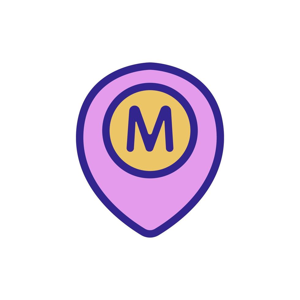 index metro station icon vector outline illustration