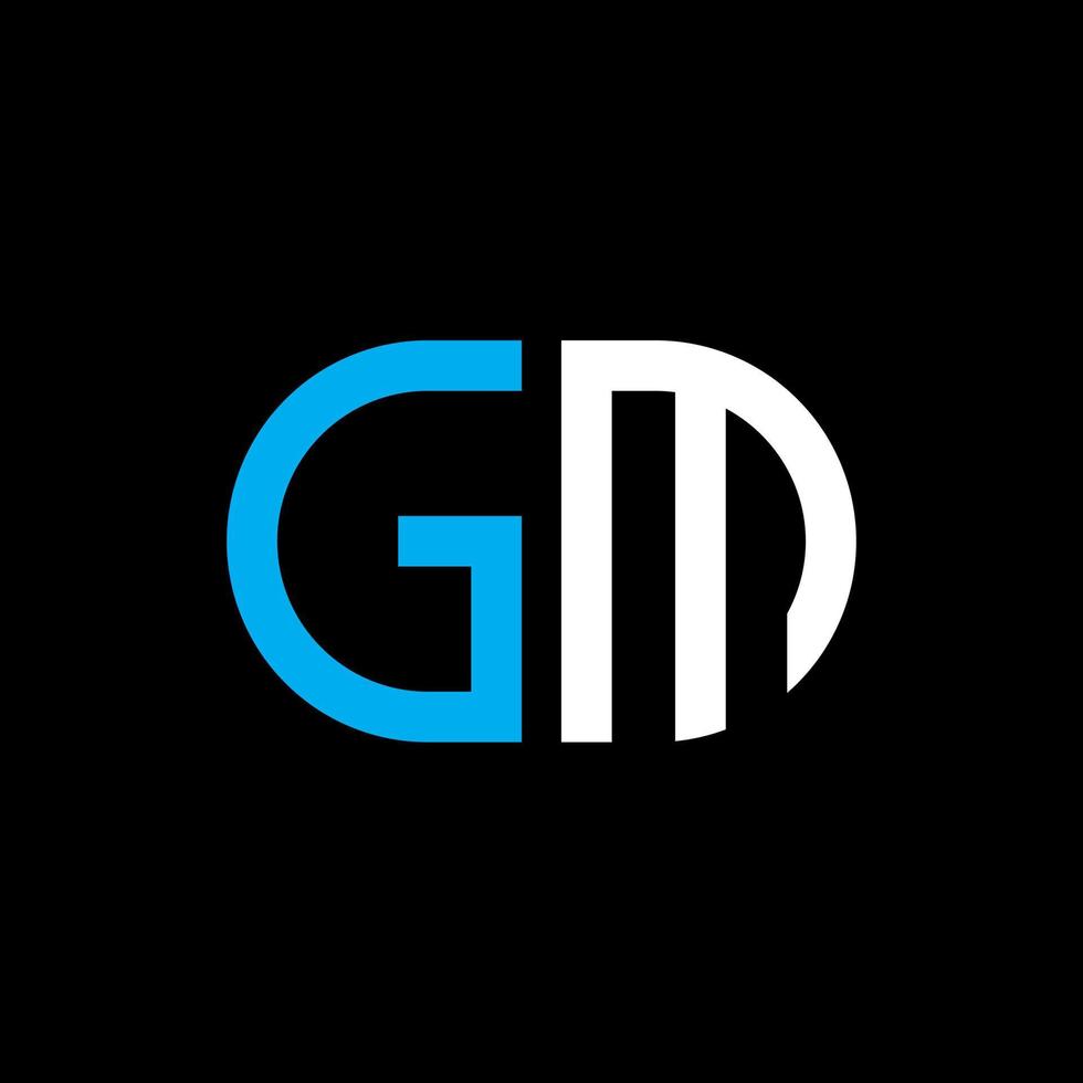 diseño creativo del logotipo de la letra gm con gráfico vectorial vector