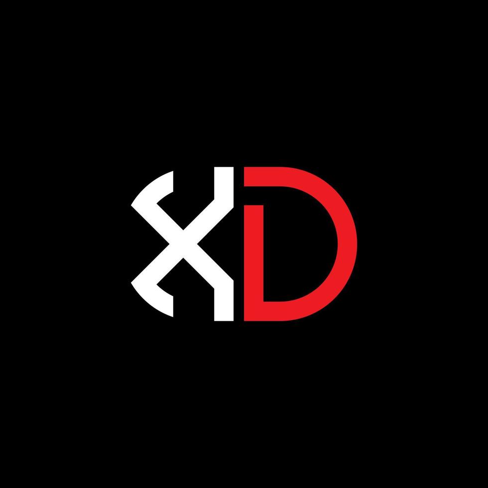 XD letter logo creative design with vector graphic