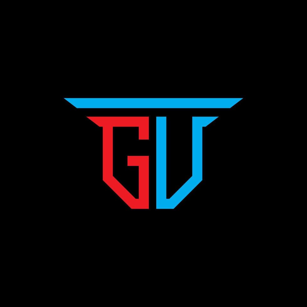 GU letter logo creative design with vector graphic