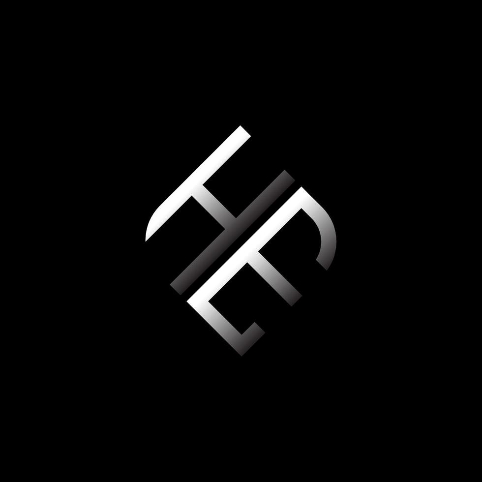 HE letter logo creative design with vector graphic