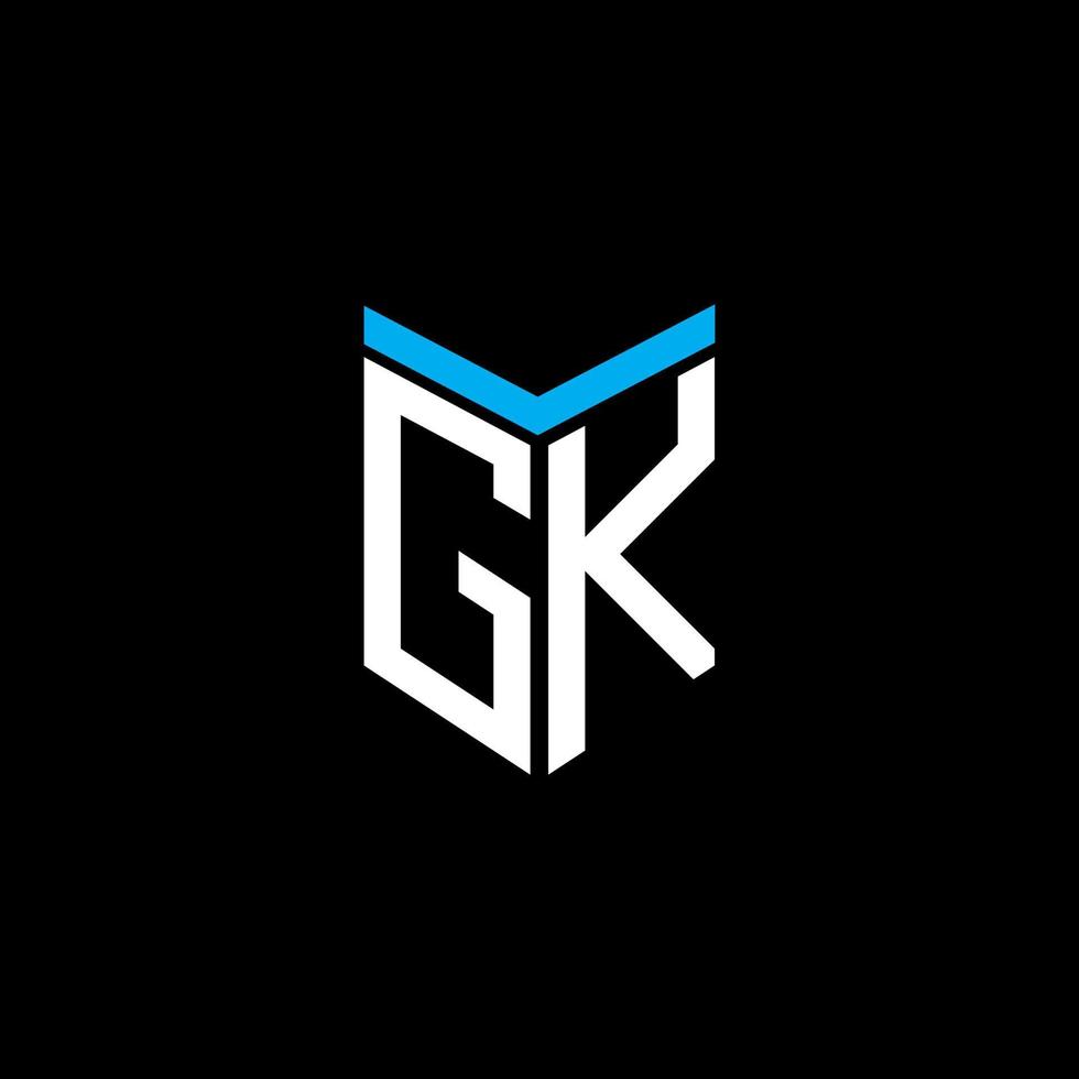 GK letter logo creative design with vector graphic