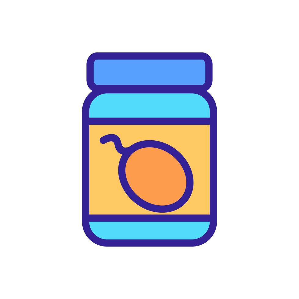 melon jam in jar icon vector outline illustration