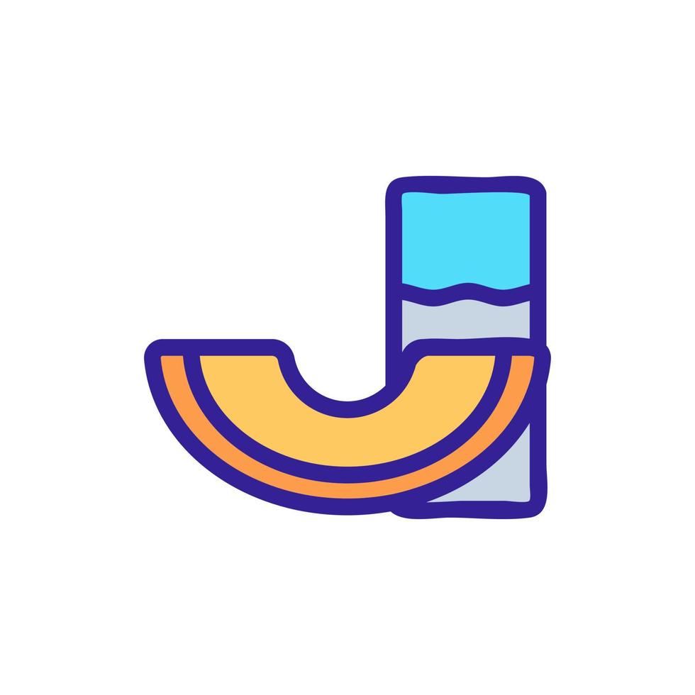 melon slice with peel icon vector outline illustration