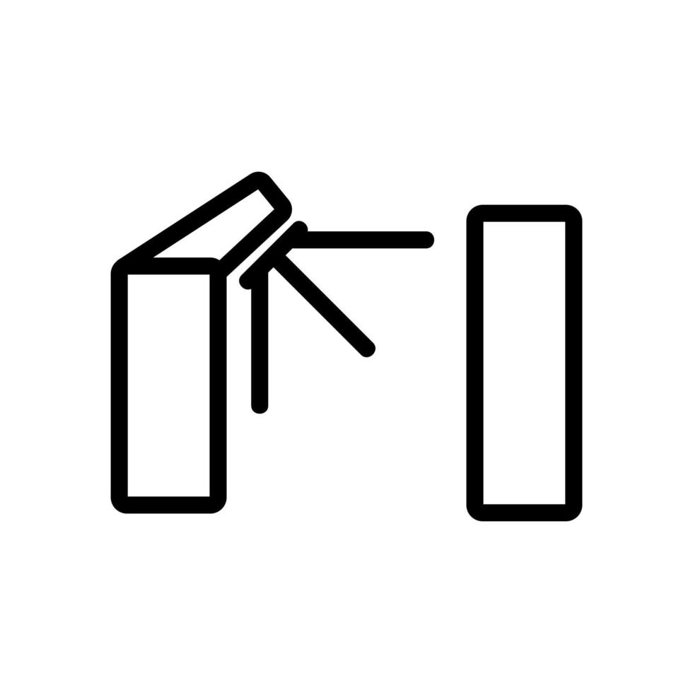 the turnstile in the subway icon vector outline illustration