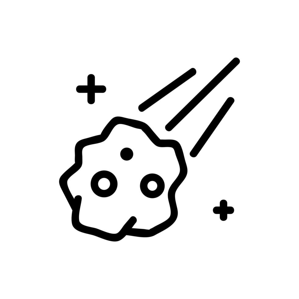 meteorite icon vector. Isolated contour symbol illustration vector