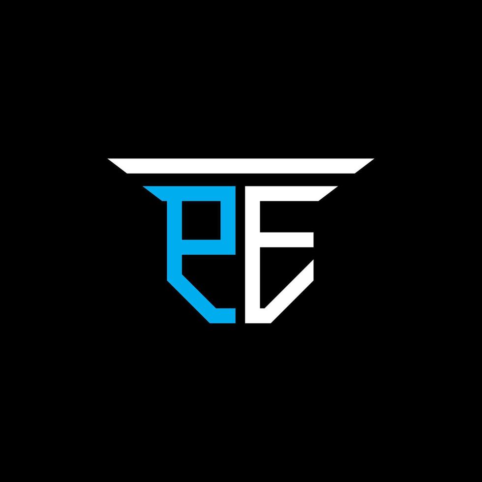 PE letter logo creative design with vector graphic