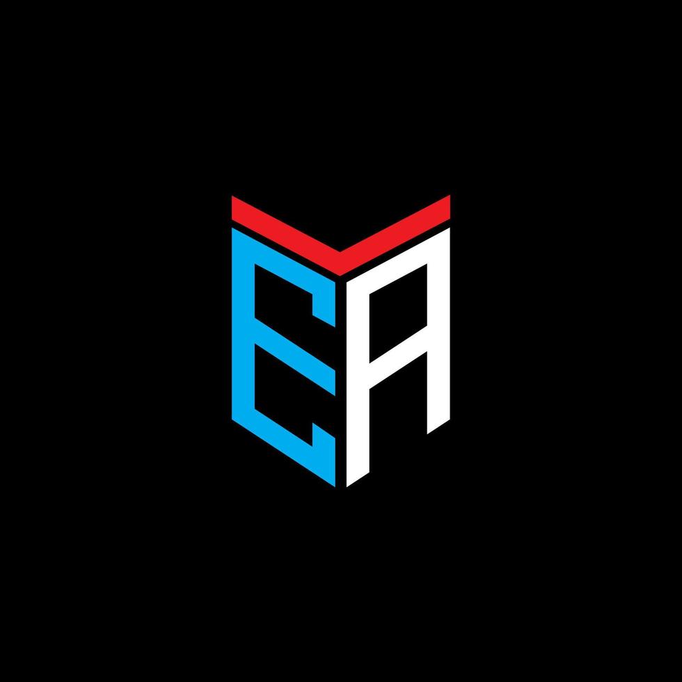 diseño creativo del logotipo de la letra ea con gráfico vectorial vector