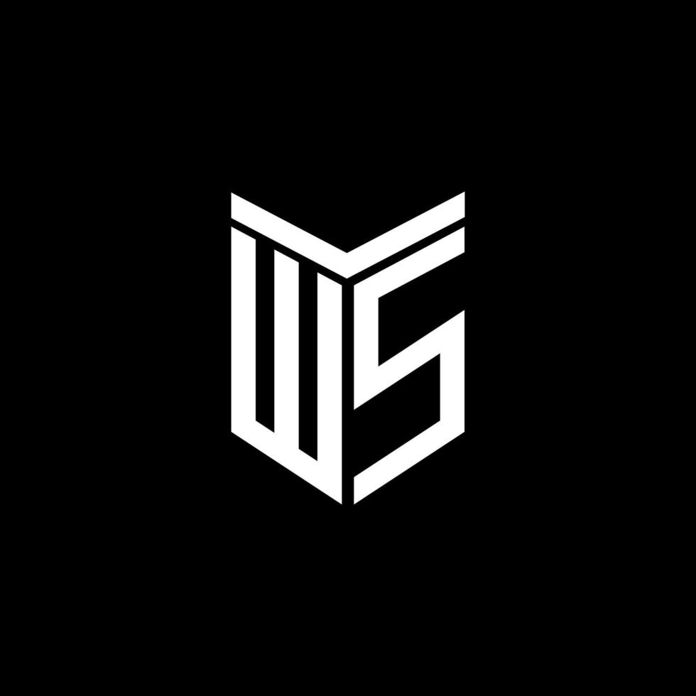 diseño creativo del logotipo de la letra ws con gráfico vectorial vector