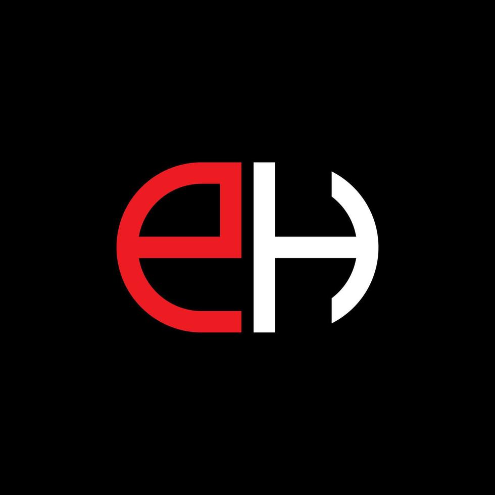 diseño creativo del logotipo de la letra ph con gráfico vectorial vector