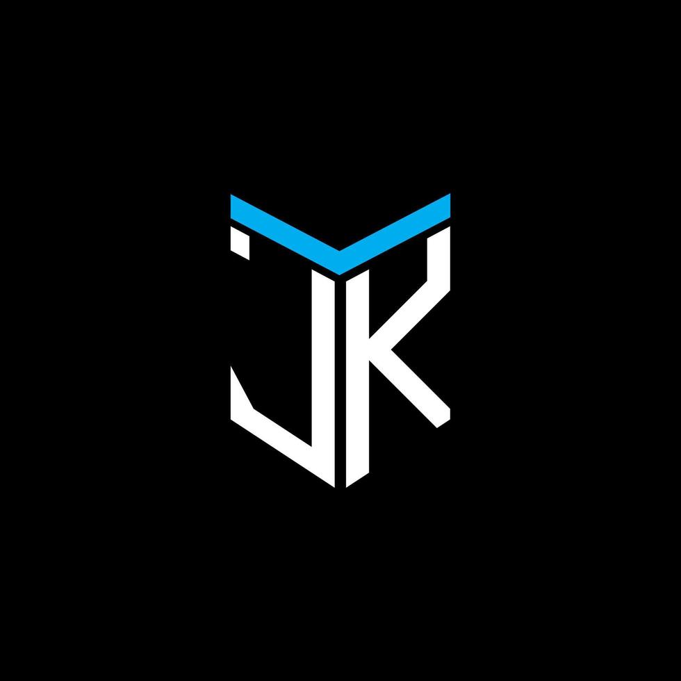 diseño creativo del logotipo de la letra jk con gráfico vectorial vector