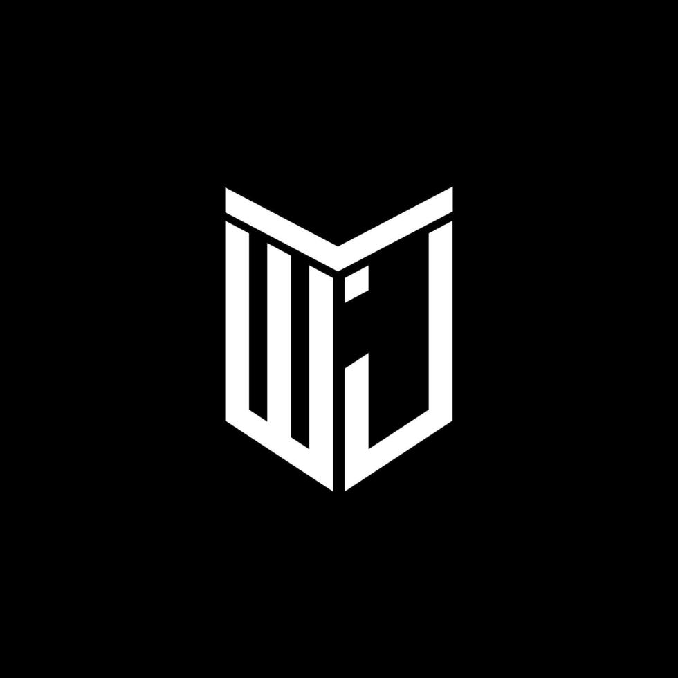 diseño creativo del logotipo de la letra wj con gráfico vectorial vector