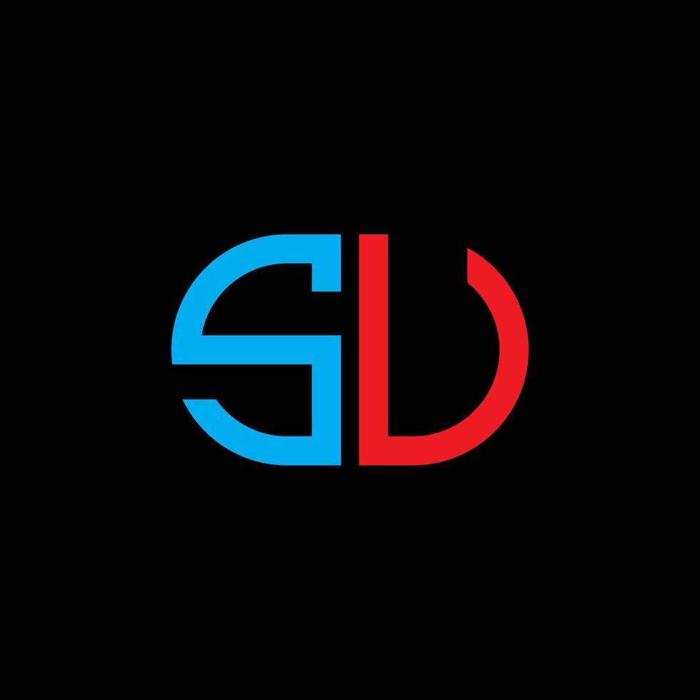 SU letter logo creative design with vector graphic