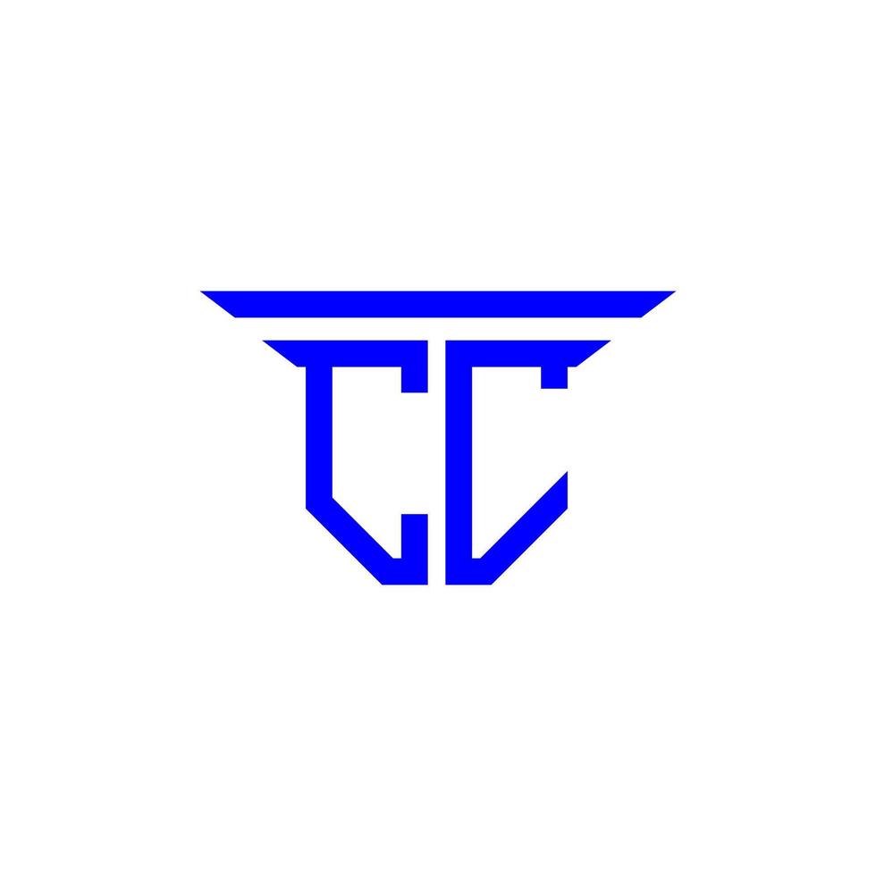 diseño creativo del logotipo de la letra cc con gráfico vectorial vector