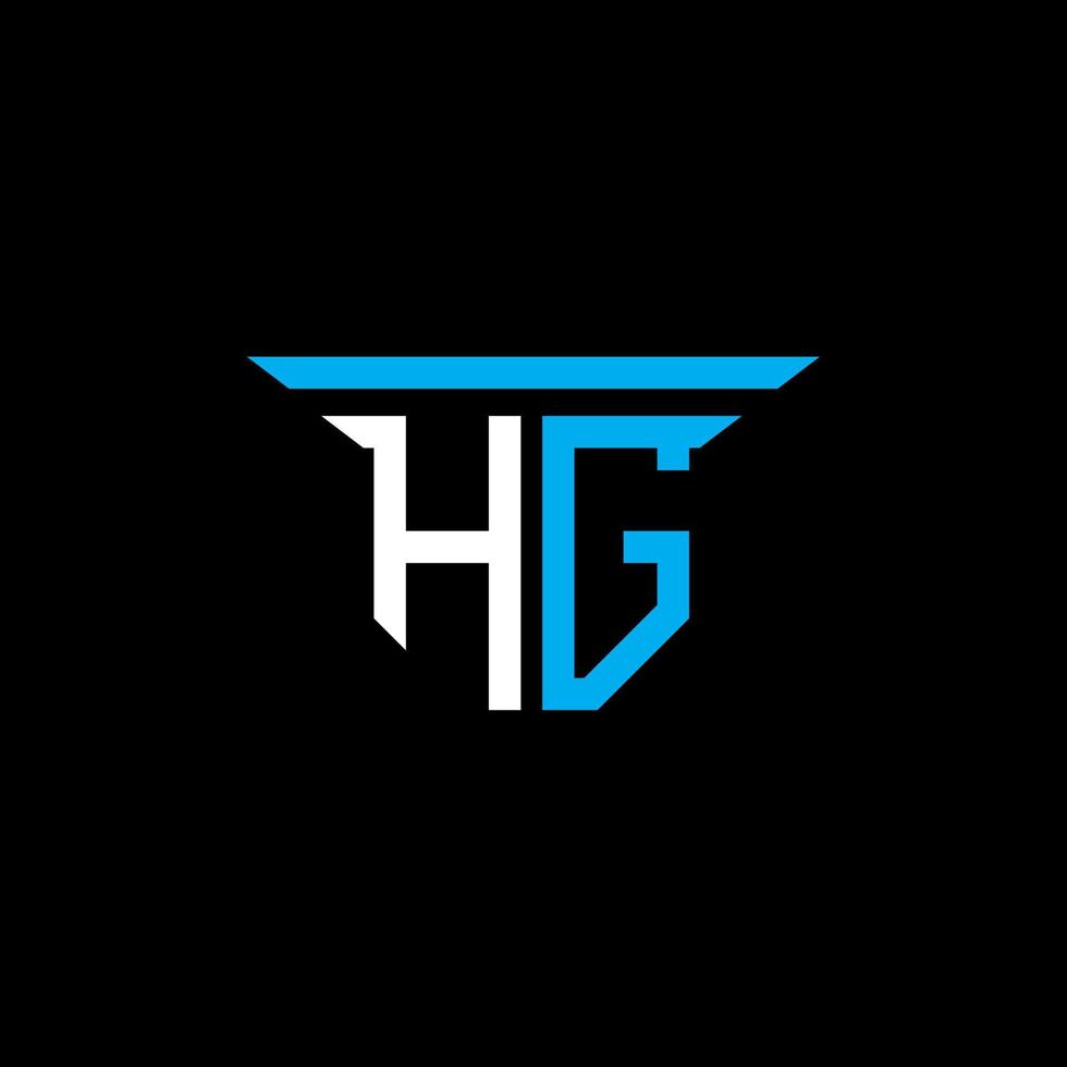 diseño creativo del logotipo de la letra hg con gráfico vectorial vector