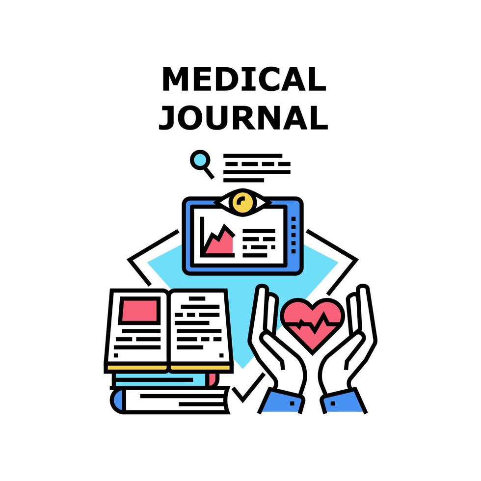 ilustración de vector de icono de diario médico