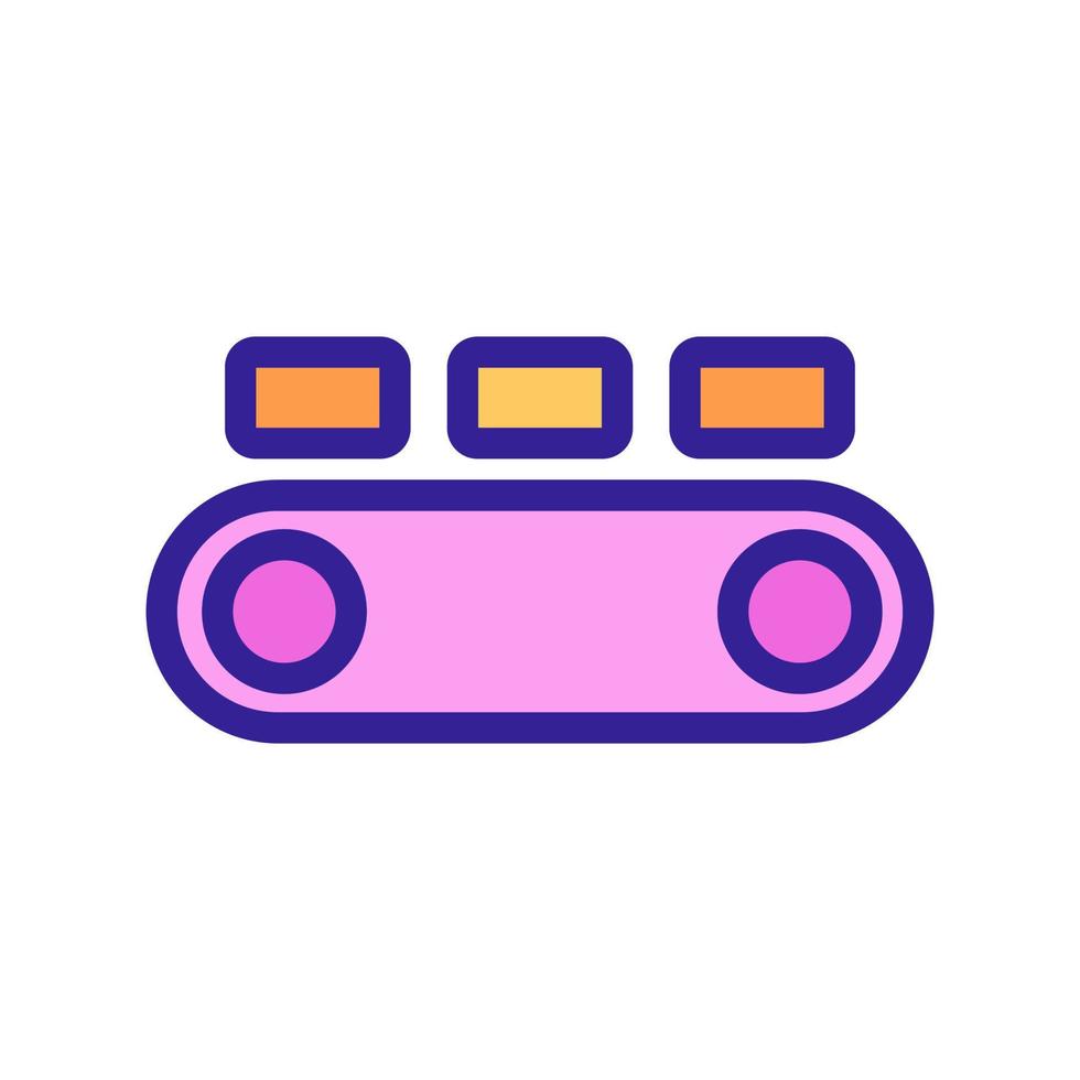 industrial conveer icon vector. Isolated contour symbol illustration vector
