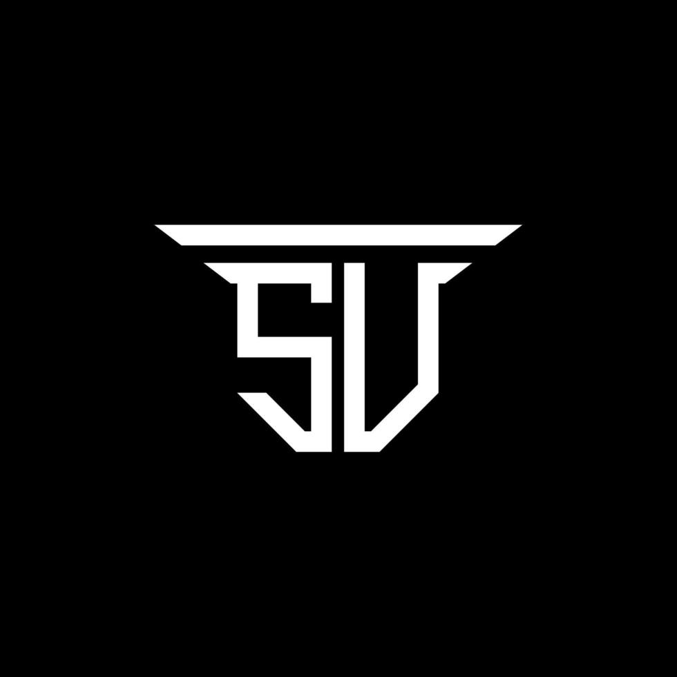 SU letter logo creative design with vector graphic