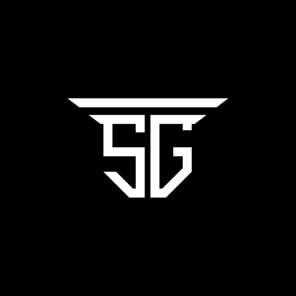 diseño creativo del logotipo de la letra sg con gráfico vectorial vector