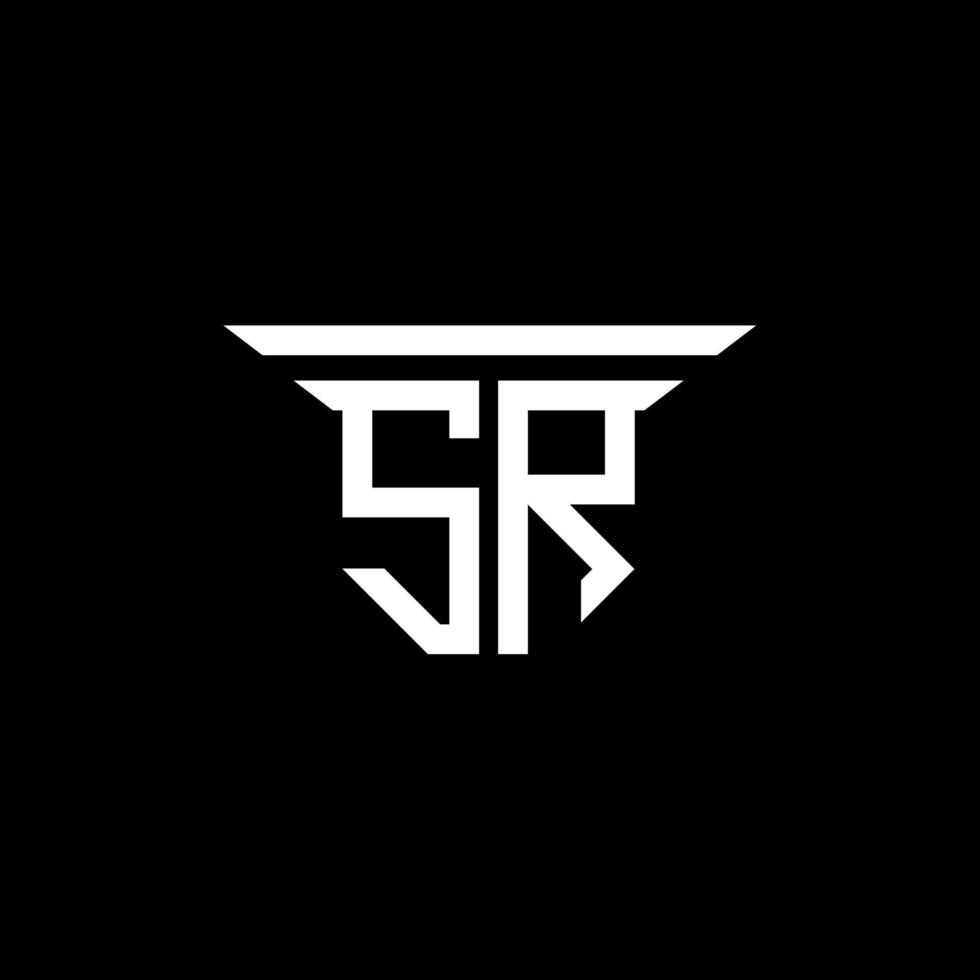 Diseño creativo del logotipo de la letra sr con gráfico vectorial vector