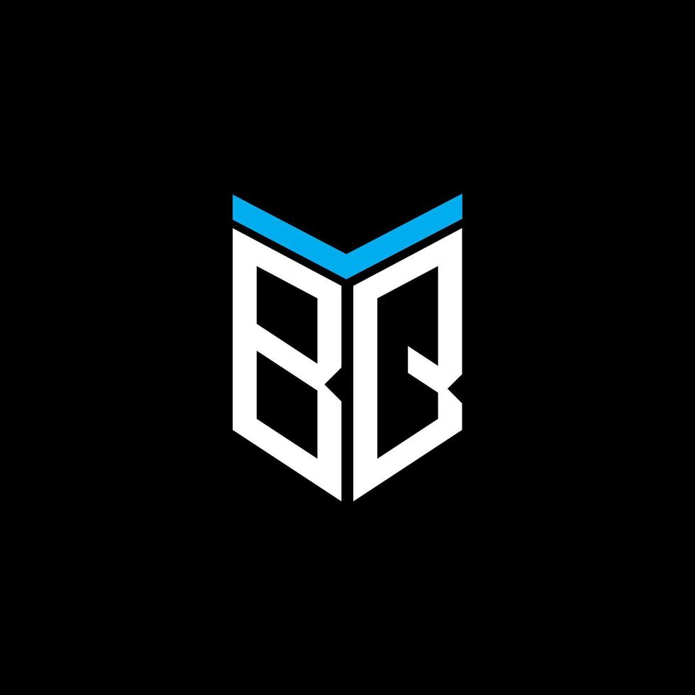 diseño creativo del logotipo de la letra bq con gráfico vectorial vector